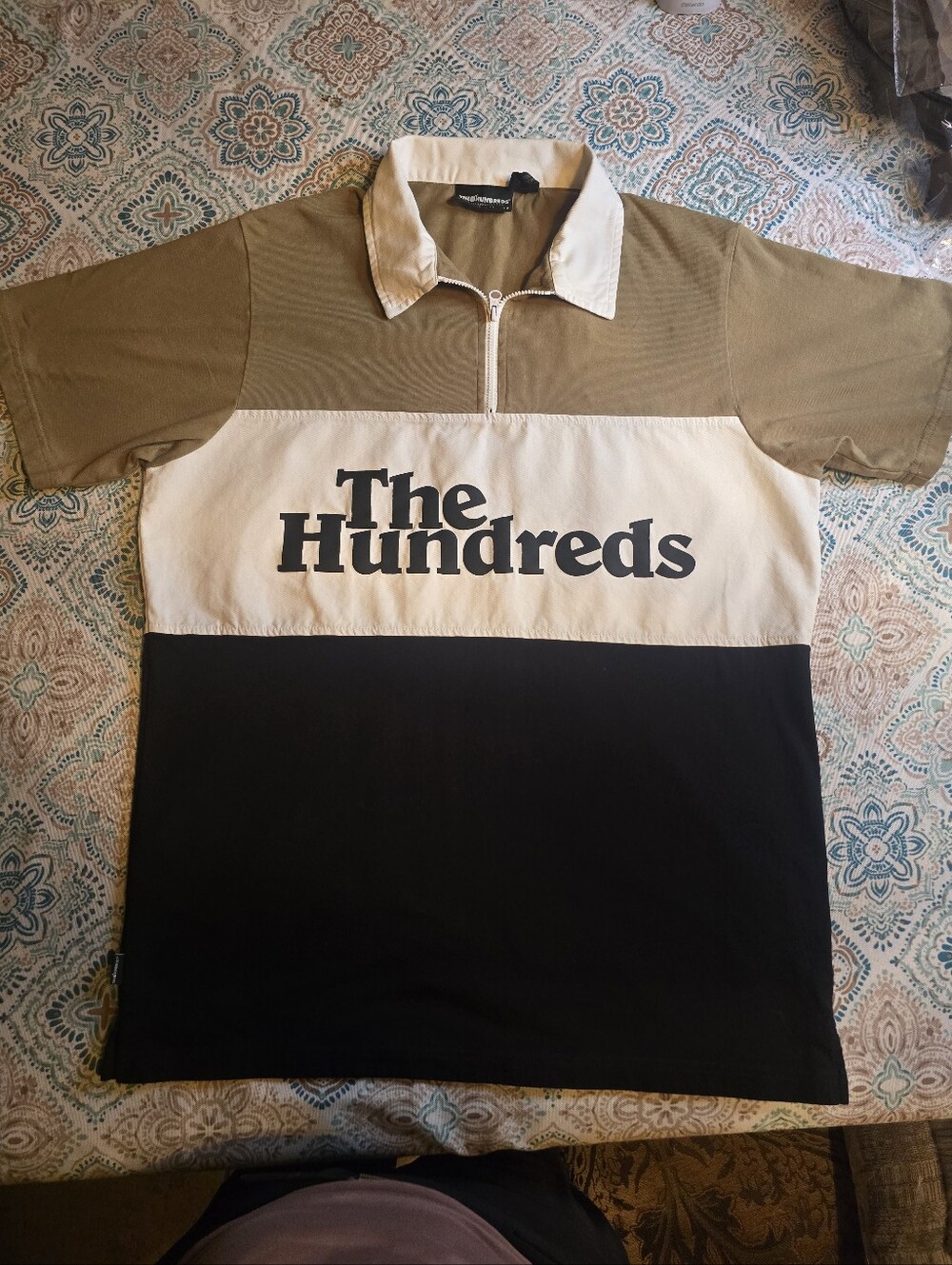 The Hundreds Men's Colorblock Polo Shirt - Olive/White/Black